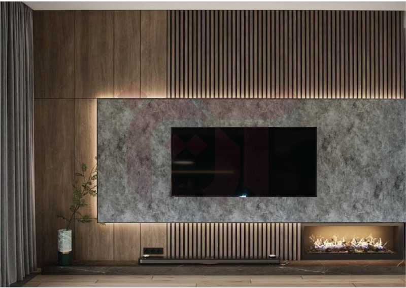 دیوارپوش برجسته پشت تلویزیون